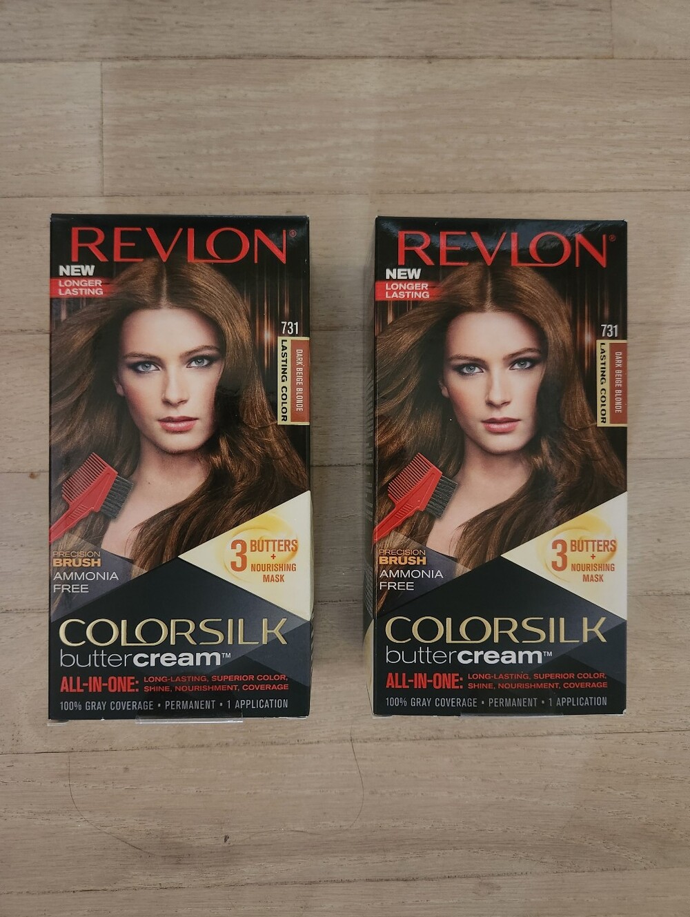 Lot Of Revlon ColorSilk Buttercream 731 Dark Beige Blonde Hair Color 2-Pack NWT
